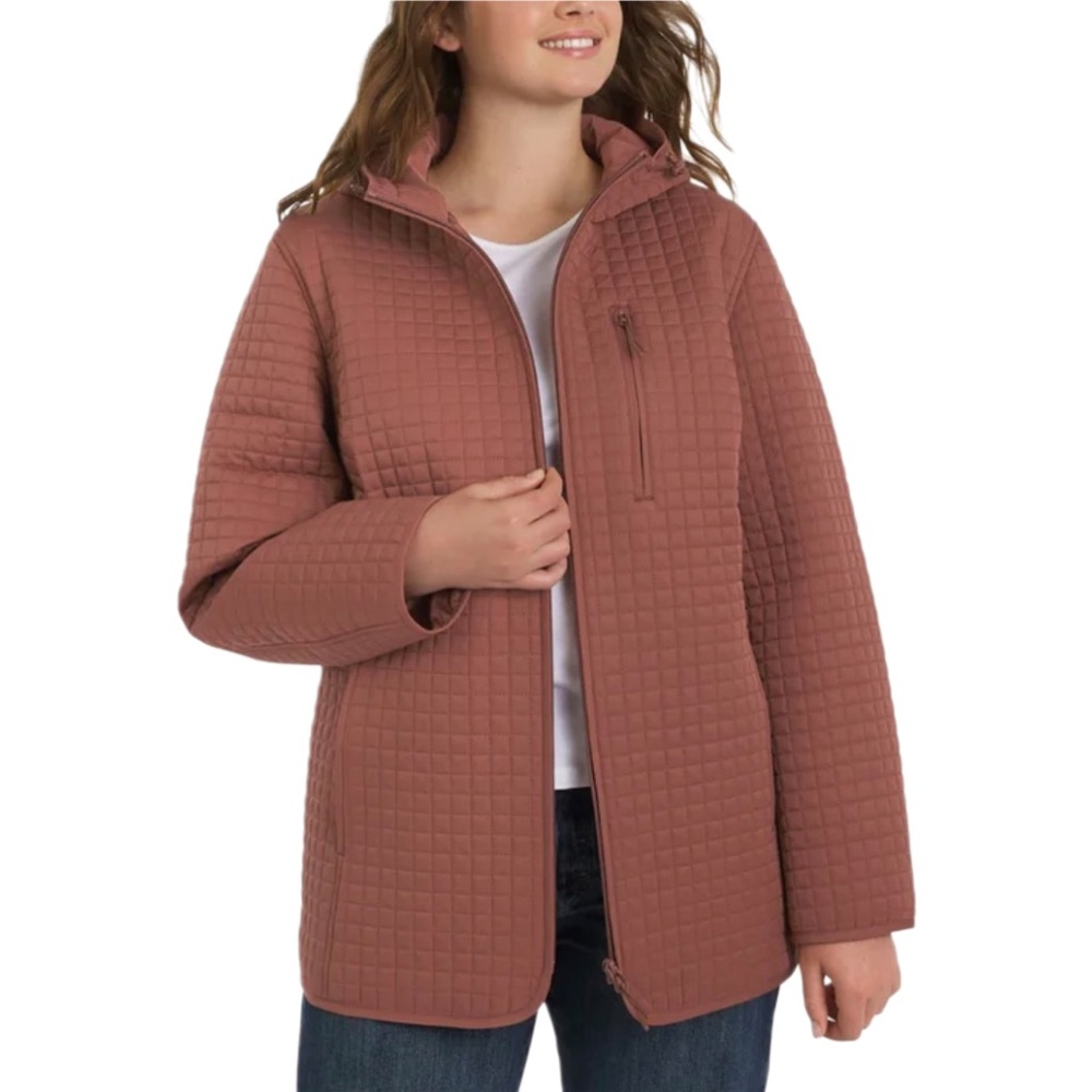 NWT Lands End Women’s Quilted Jacket Sz S Canyon Red Normcore Streetwear Outdoor